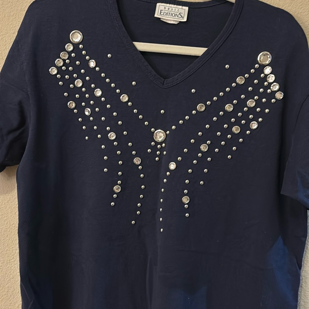 Vintage 90s Basic Edition Gemstone Tshirt - image 3